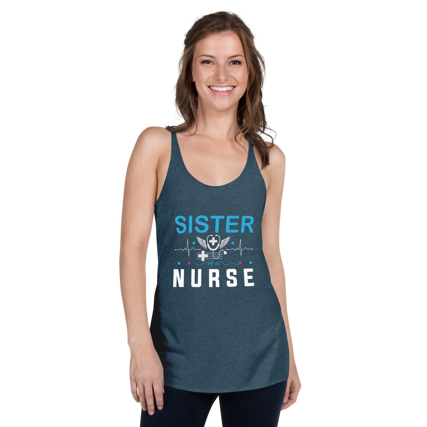 Sister Of A Nurse Women's Racerback Tank