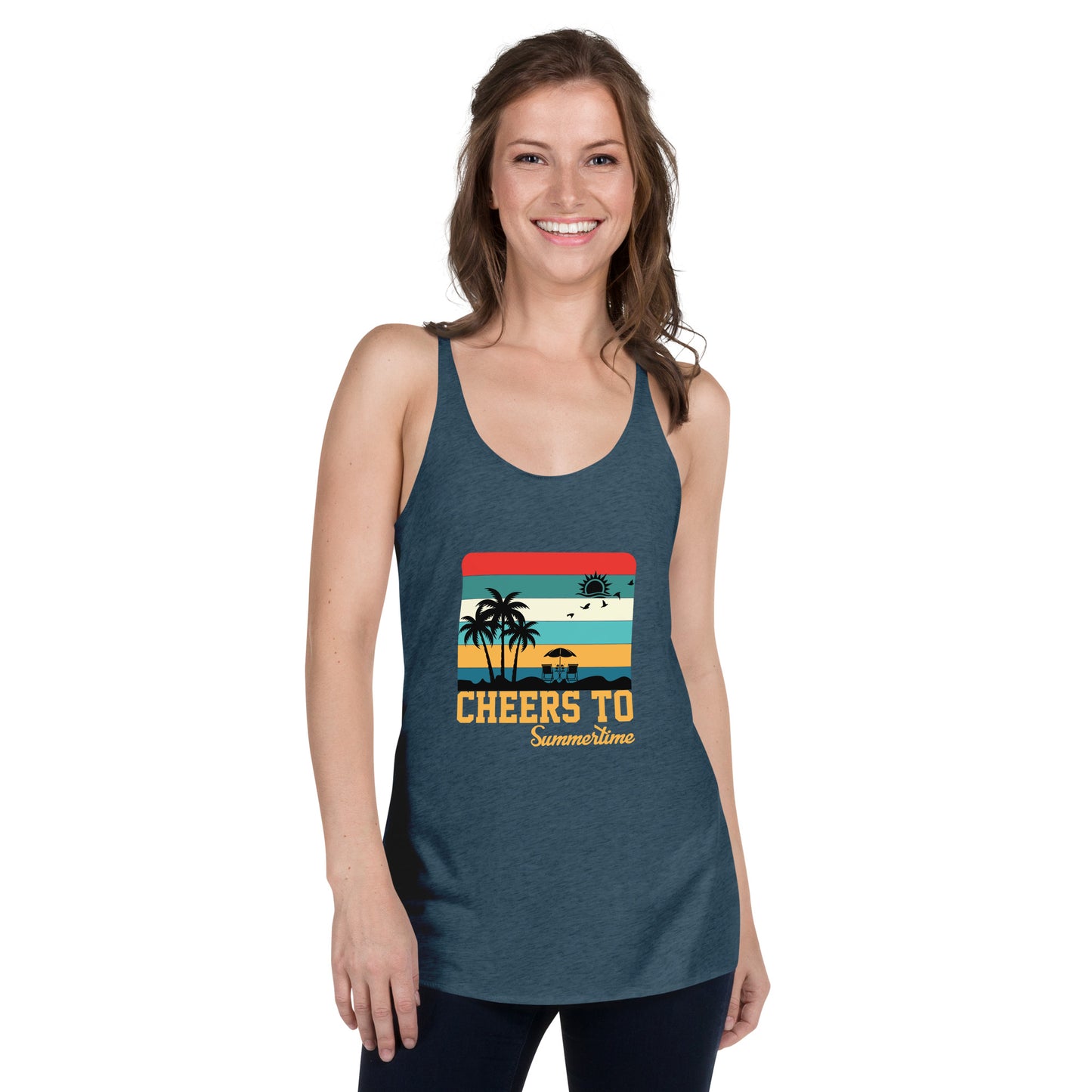 Cheers To Summertime Women's Racerback Tank